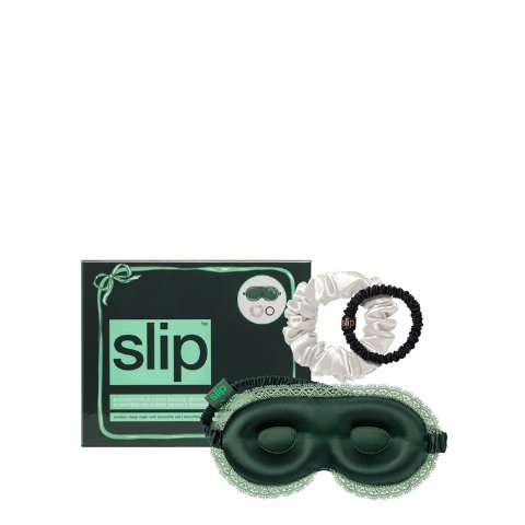 Pure Silk 蕾丝枕套 Peppermint Dreams