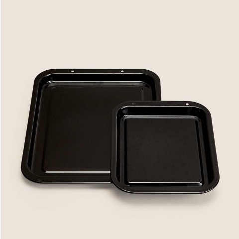 玻璃釉烤箱托盘 2件