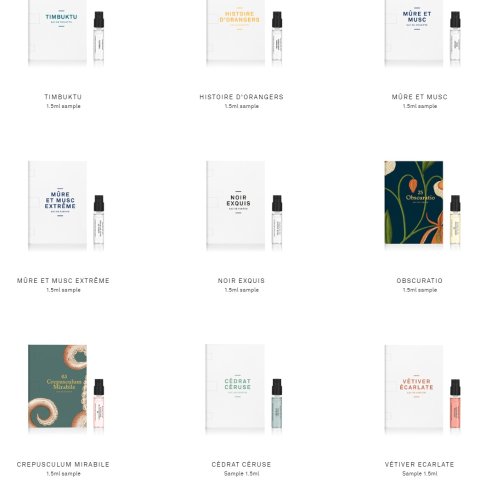 L Artisan Parfumeur每单可选2件！不要白不要！点我自选阿蒂仙香水小样