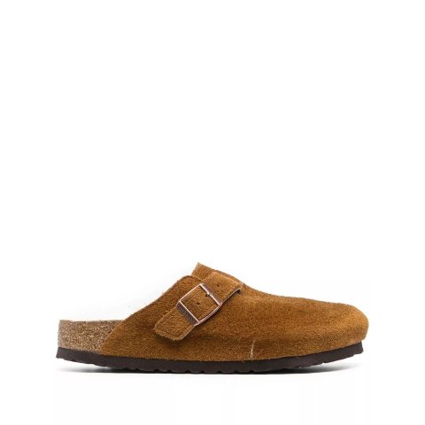 BirkenstockBoston 羊皮绒皮革拖鞋