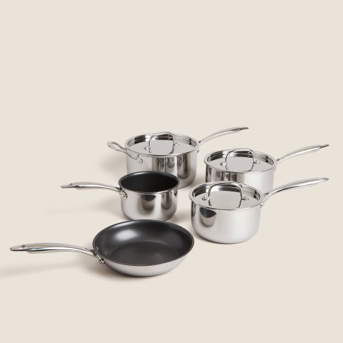 三层复合锅具套装 5件
