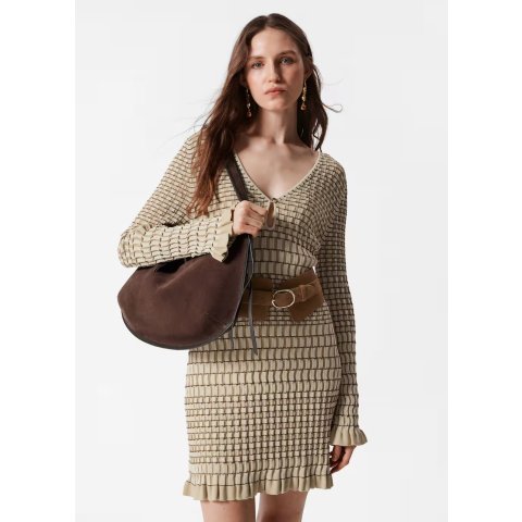 & Other Stories 长袖针织连衣裙 米色