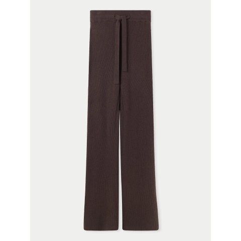 羊绒罗纹针织长裤