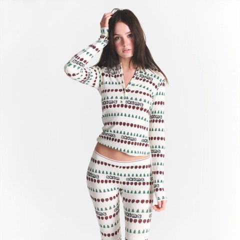 Cotton 罗纹套装 Henley款