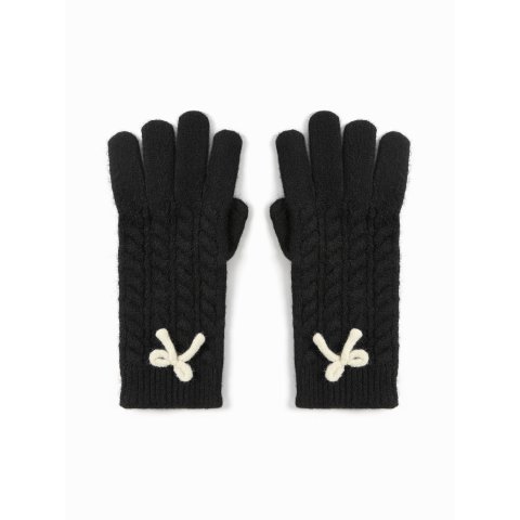 WOOL WOOL-BLEND 蝴蝶结针织手套