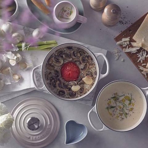 Le Creuset 奶白色铸铁锅 20cm