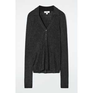 COS SPARKLY 罗纹针织Polo衫