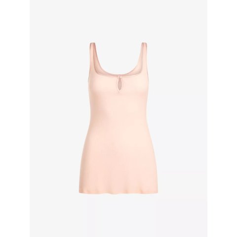 棉质钥匙孔迷你连衣裙