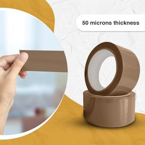 棕色低噪音封箱胶带 48mmx60m 3卷装