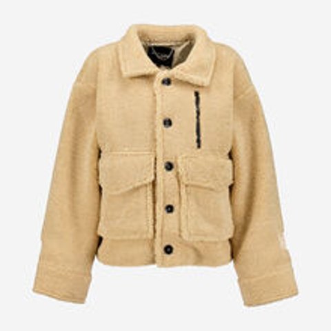 EACH OTHER 驼色羊羔绒外套