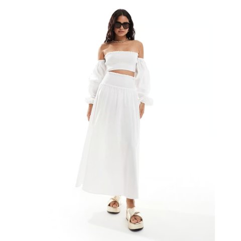 高腰长裙 白色