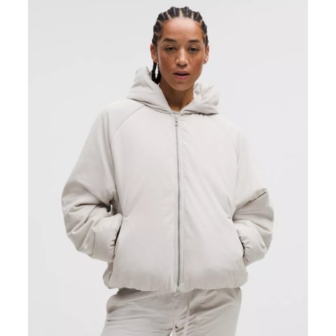 连帽全拉链加绒外套