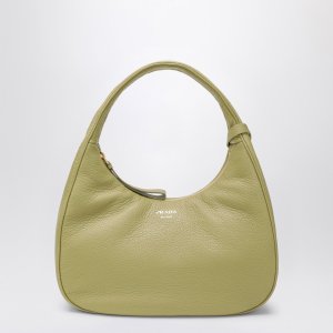 Prada 开心果色皮革手提包