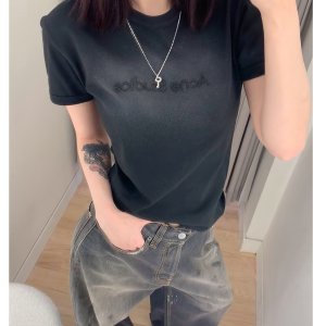 Acne Studios LOGO棉质T恤 拼色设计