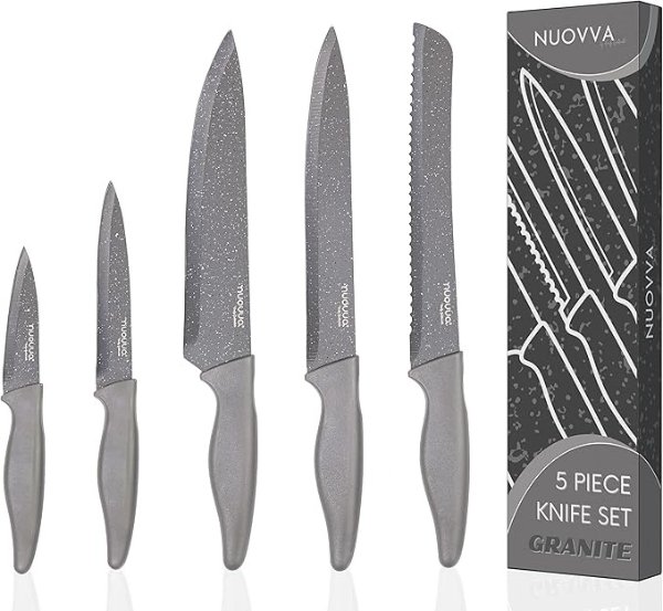 nuovva 厨房刀具套装 5件灰色