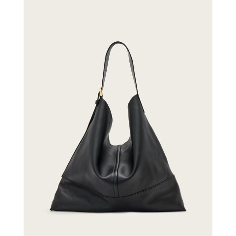 AllSaints Asha 牛皮单肩包 黑色