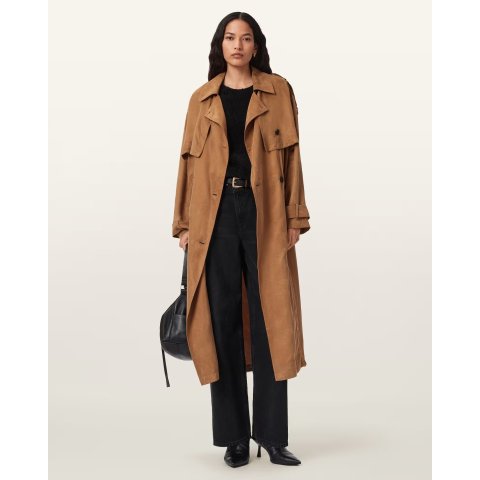 AllSaints Linnie 风衣 褐色