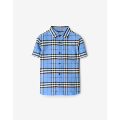 Burberry14Y有！成人可穿Cotton 格纹牛津衬衫