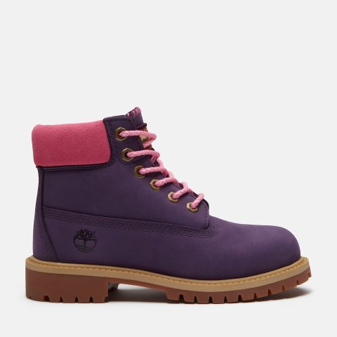 TimberlandTimberland 6英寸防水靴 深紫浅粉