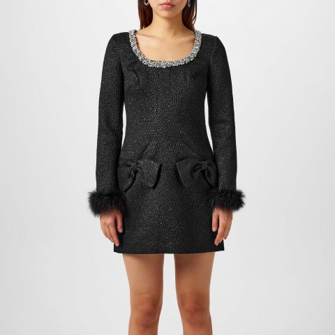 金属感迷你连衣裙