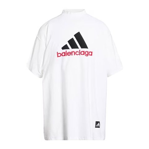 BALENCIAGA ADIDAS 白色男士宽松T恤