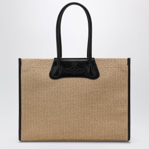Vivienne Westwood Troy 托特包 草编风格 天然色