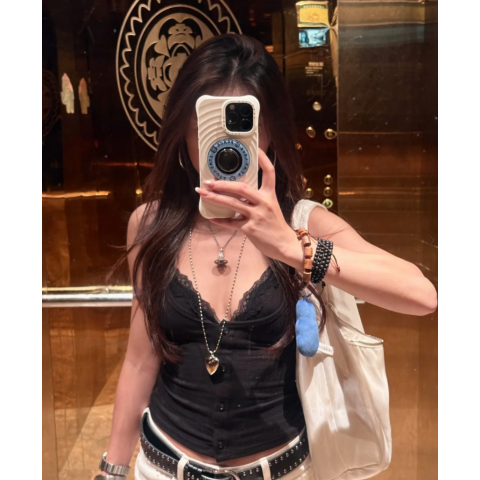 SKIMS好美萌的蕾丝背心！蕾丝三角吊带背心