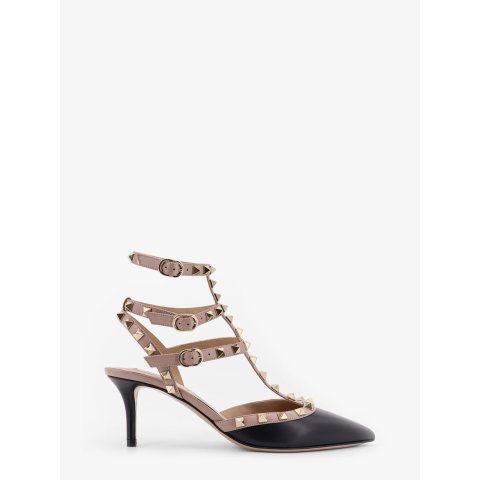 Valentino GaravaniRockstud 皮革高跟凉鞋