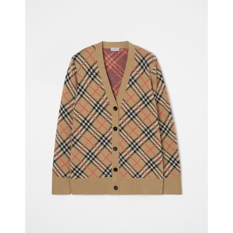 BurberryCheck 棉质针织开衫