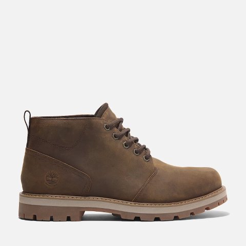 TimberlandBritton Road 男士防水中帮靴 棕色