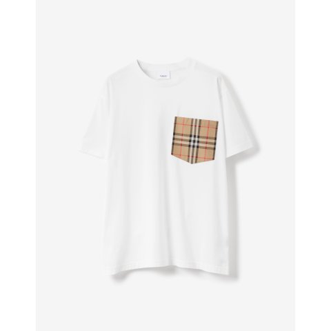 BurberryCheck Pocket 棉质T恤