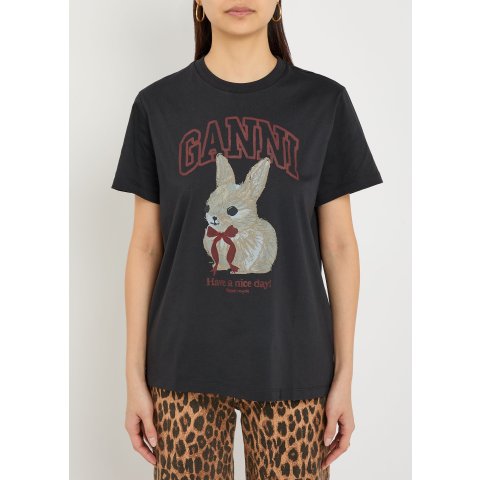 Ganni 印花棉T恤