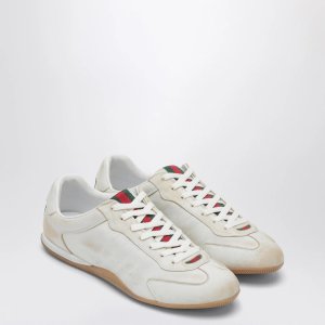 Gucci  Shift 白色仿旧皮革运动鞋