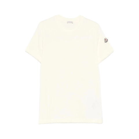 Moncler 女士Logo T恤 象牙色