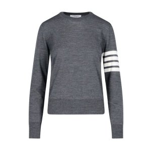 Thom Browne4-Bar 圆领罗纹毛衣