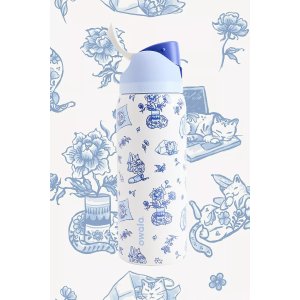 Owala UO 独家 代尔夫特猫FreeSip® 0.9升/32盎司水瓶