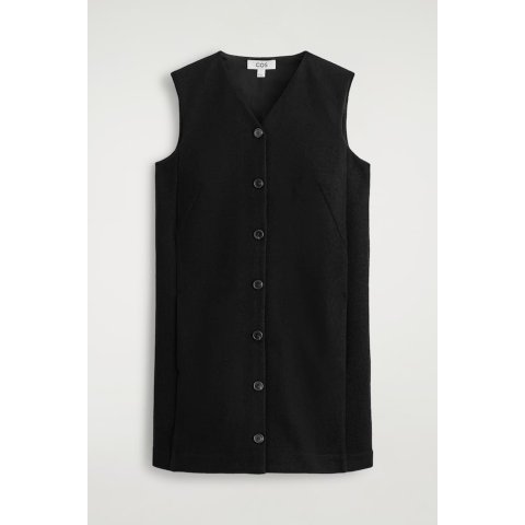 Merino 羊毛纽扣连衣裙