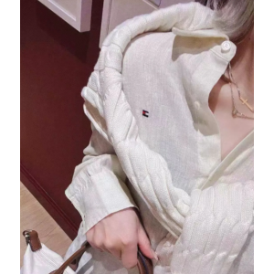 Tommy Hilfiger老钱风满满纯亚麻宽松半袖衬衫