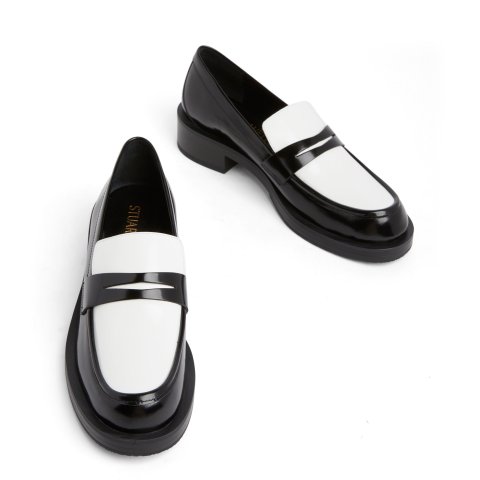Stuart Weitzman PALMER 女士黑白乐福鞋