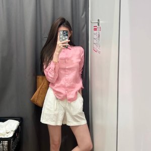 UniqloUNIQLO 女士100%亚麻衬衫