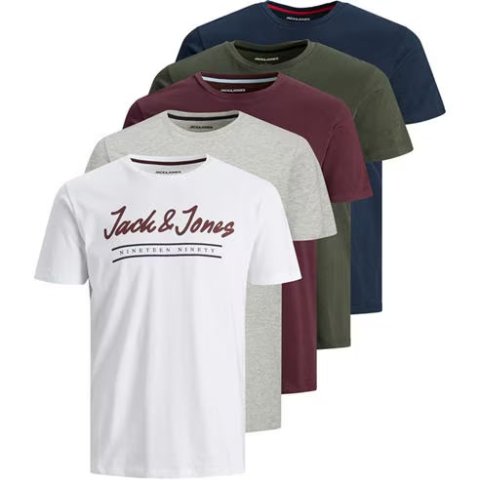 Jack and Jones 短袖T恤 5件装