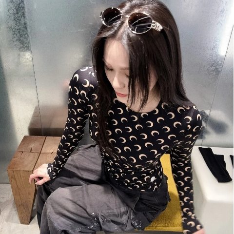 Marine Serre Moon印花长袖上衣