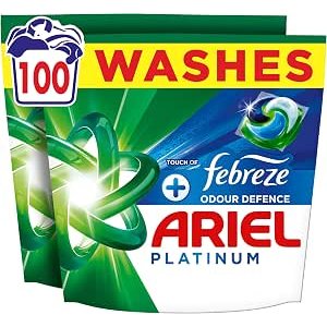 Amazon Ariel Platinum PODS 洗衣胶囊 100颗 Febreze