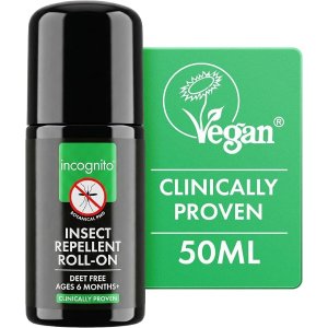 INCOGNITO 驱蚊滚珠 50ml 透明无DEET