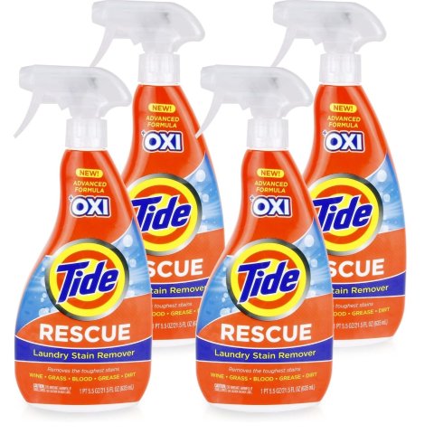 Tide Laundry Stain Remover with Oxi 22 Fl Oz, Pack of 4