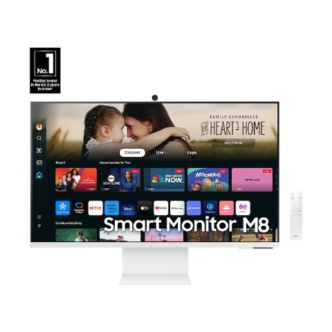 Samsung32" Smart Monitor M8 (M80D) 4K UHD with Streaming TV, Speakers, USB-C, Ergonomic Stand and SlimFit Camera | Samsung US