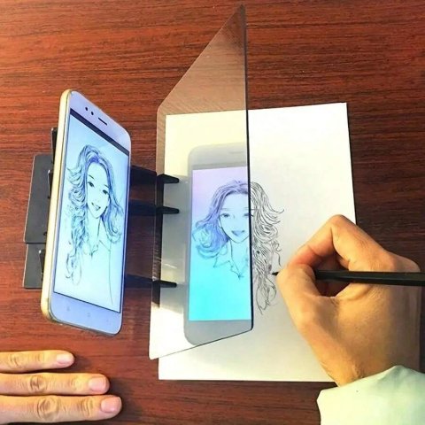 1pc Transparent Optical Drawing Board, Portable Optical Drawing Projector Tool, Sketching Equipment, Ideal Gift For Artists On Christmas, Halloween, Thanksgiving, Size: 20x13cm (5.12x7.87inch)