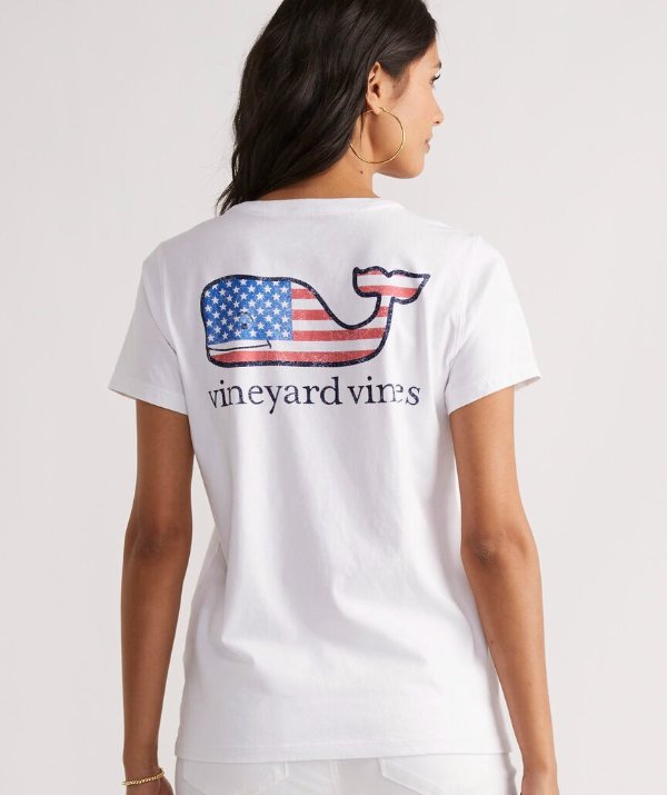 Flag Whale Short-Sleeve Pocket Tee