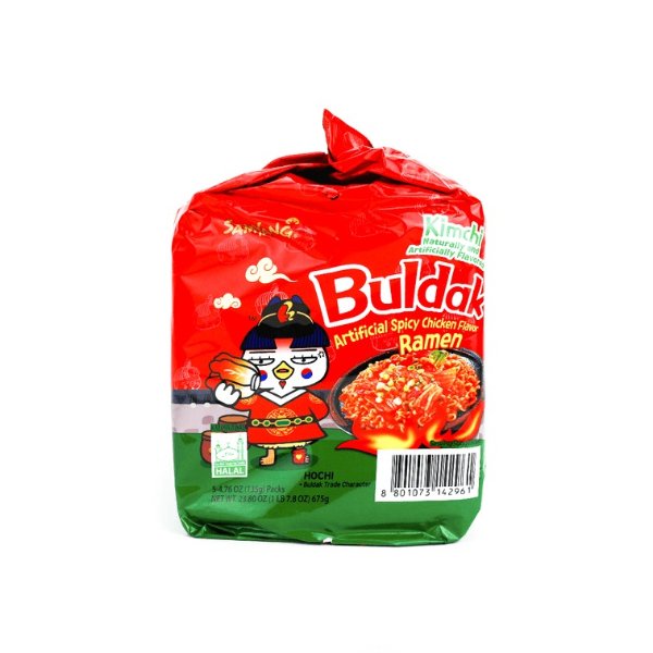 SAMYANG Buldak Kimchi Hot Chicken Flavor Stir-Fried Ramen 5 Pack 675g