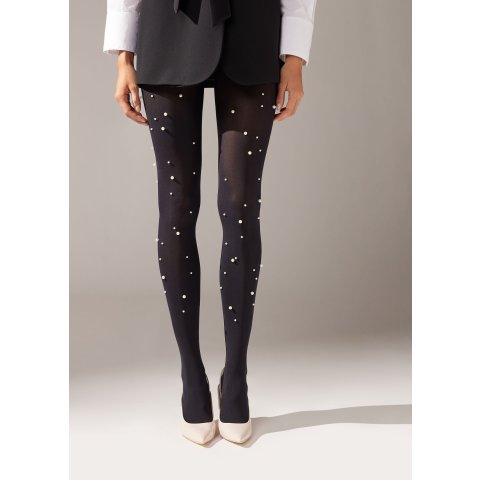 CalzedoniaOpaque Tights with Pearls